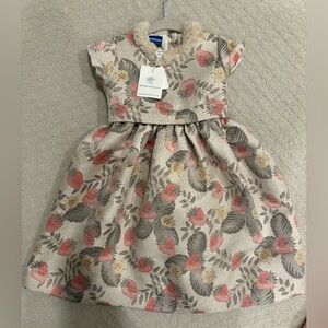 Winter Strawberry Patterned Kids Dress